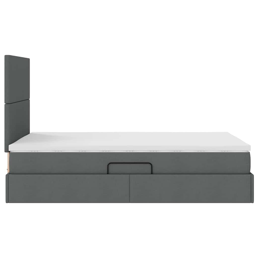 Letto con contenitore e materasso Grigio scuro 120 x 200 cm | homemem39