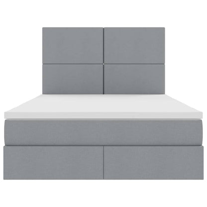 Letto con contenitore e materasso Grigio chiaro 140 x 190 cm | homemem39
