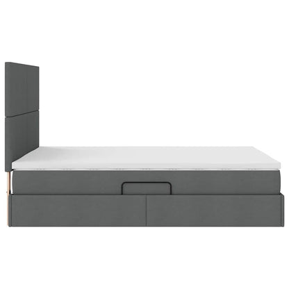 Letto con contenitore e materasso Grigio scuro 140 x 190 cm | homemem39