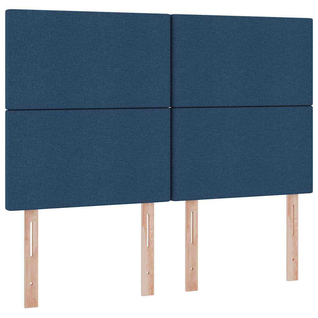 Letto con contenitore e materasso Blu 140 x 190 cm Tessuto | homemem39