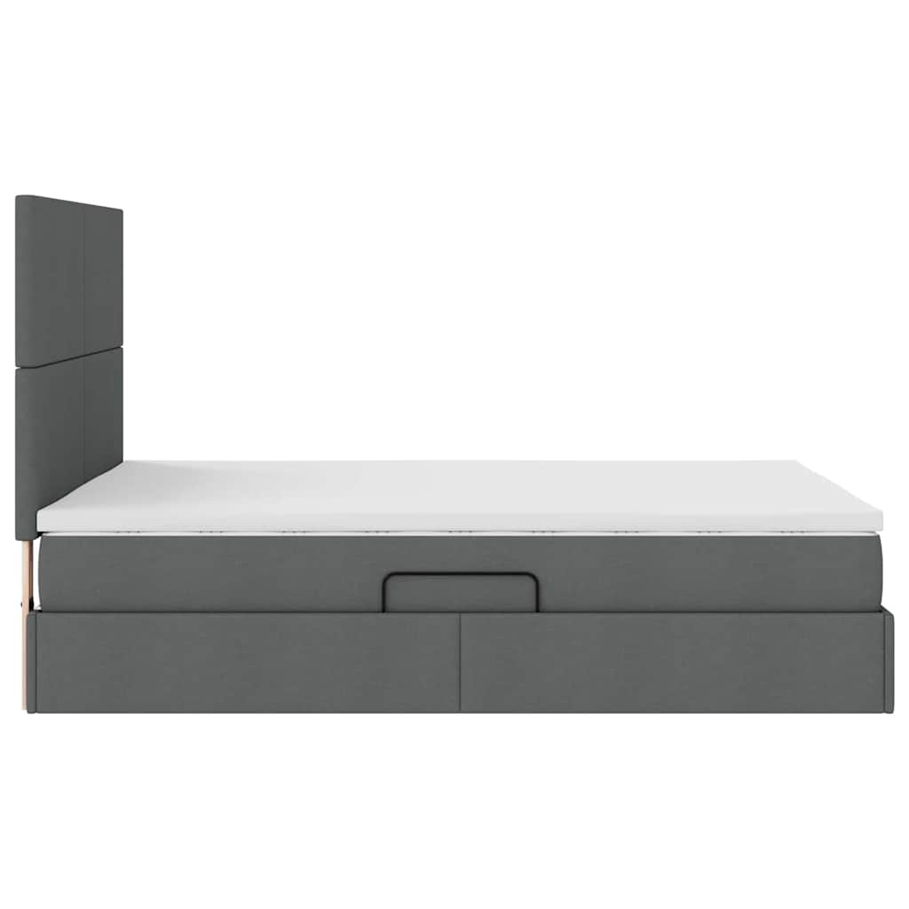 Letto con contenitore e materasso Grigio scuro 140 x 200 cm | homemem39