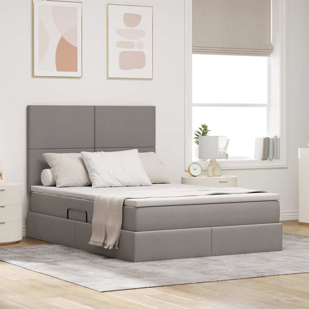 Letto con contenitore e materasso Talpa 140 x 200 cm Tessuto | homemem39