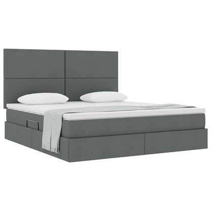 Letto con contenitore e materasso Grigio scuro 180 x 200 cm | homemem39