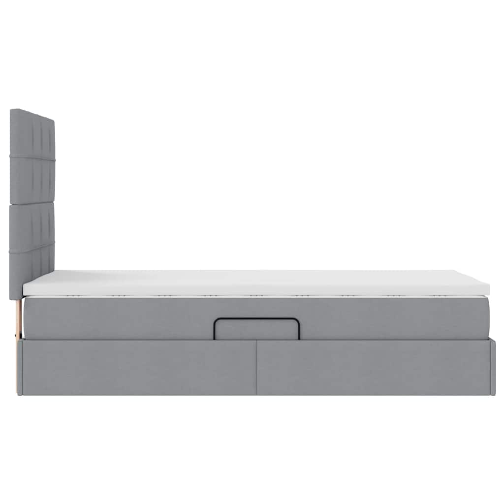 Letto con contenitore e materasso Grigio chiaro 90 x 190 cm | homemem39