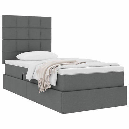 Letto con contenitore e materasso Grigio scuro 100 x 200 cm | homemem39