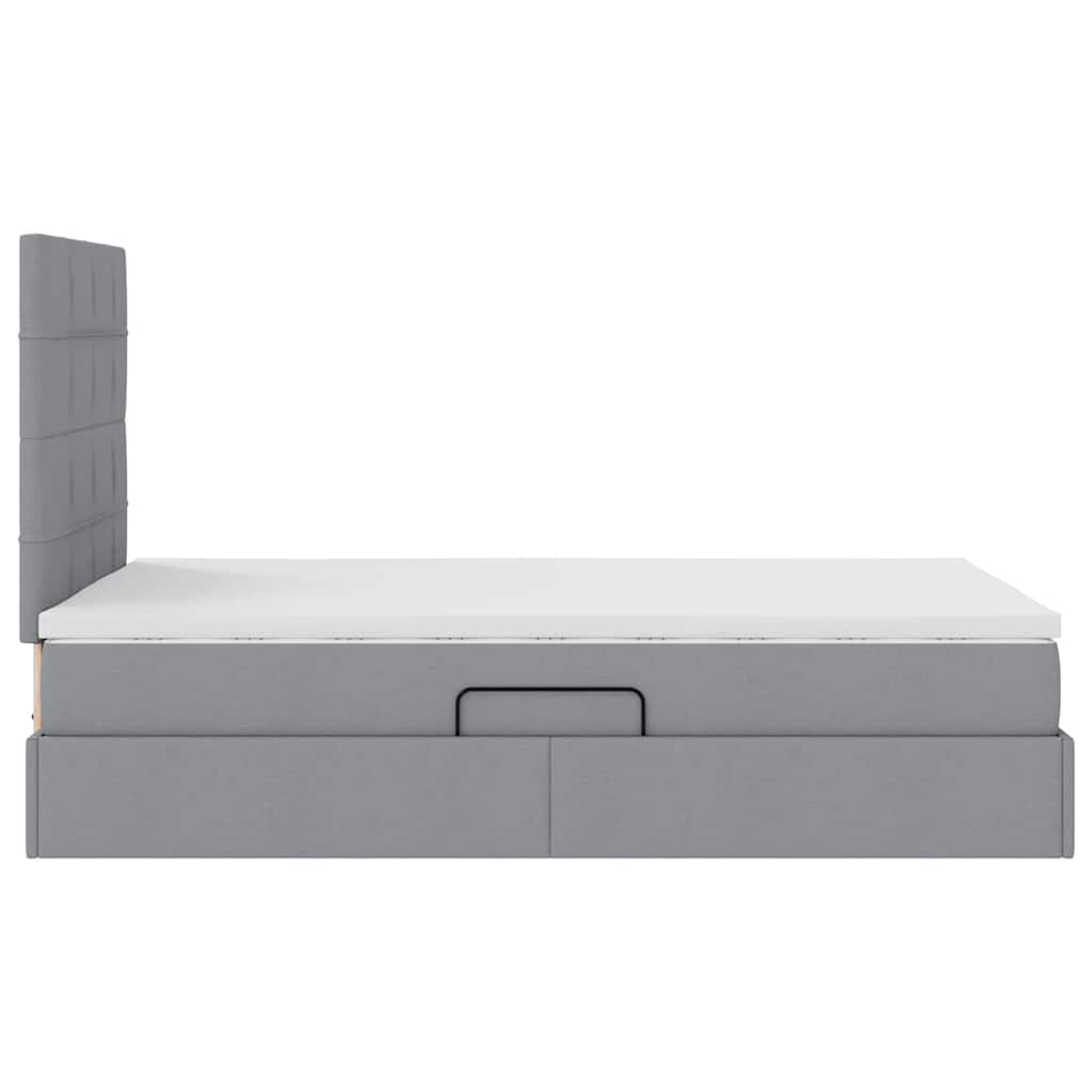 Letto con contenitore e materasso Grigio chiaro 120 x 190 cm | homemem39