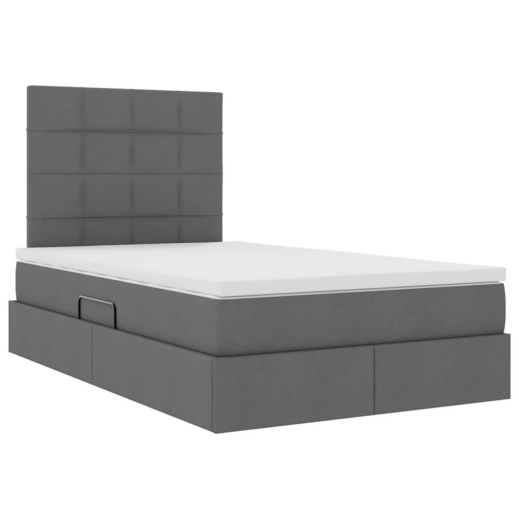 Letto con contenitore e materasso Grigio scuro 120 x 190 cm | homemem39