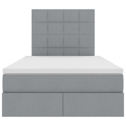 Letto con contenitore e materasso Grigio chiaro 120 x 200 cm | homemem39