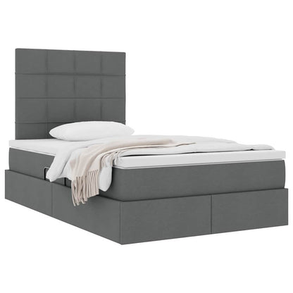 Letto con contenitore e materasso Grigio scuro 120 x 200 cm | homemem39