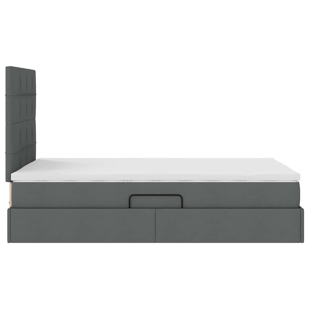 Letto con contenitore e materasso Grigio scuro 120 x 200 cm | homemem39