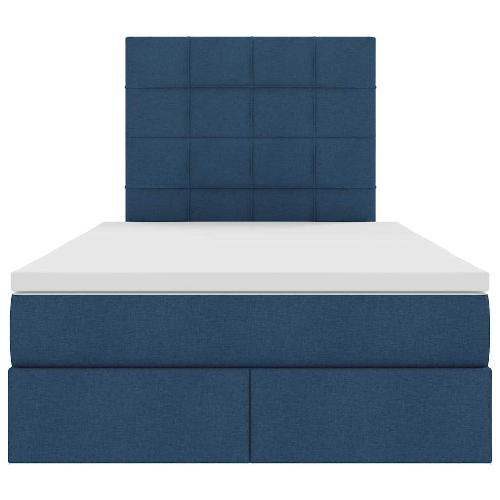 Letto con contenitore e materasso Blu 120 x 200 cm Tessuto | homemem39