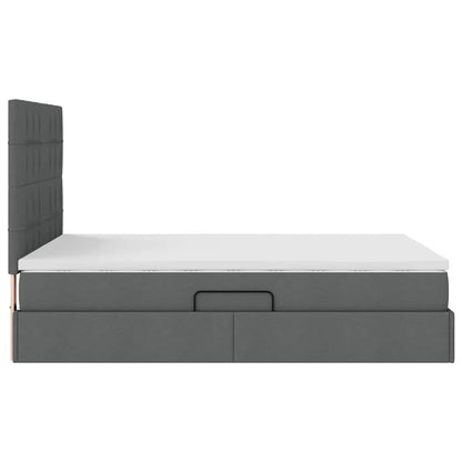 Letto con contenitore e materasso Grigio scuro 140 x 190 cm | homemem39
