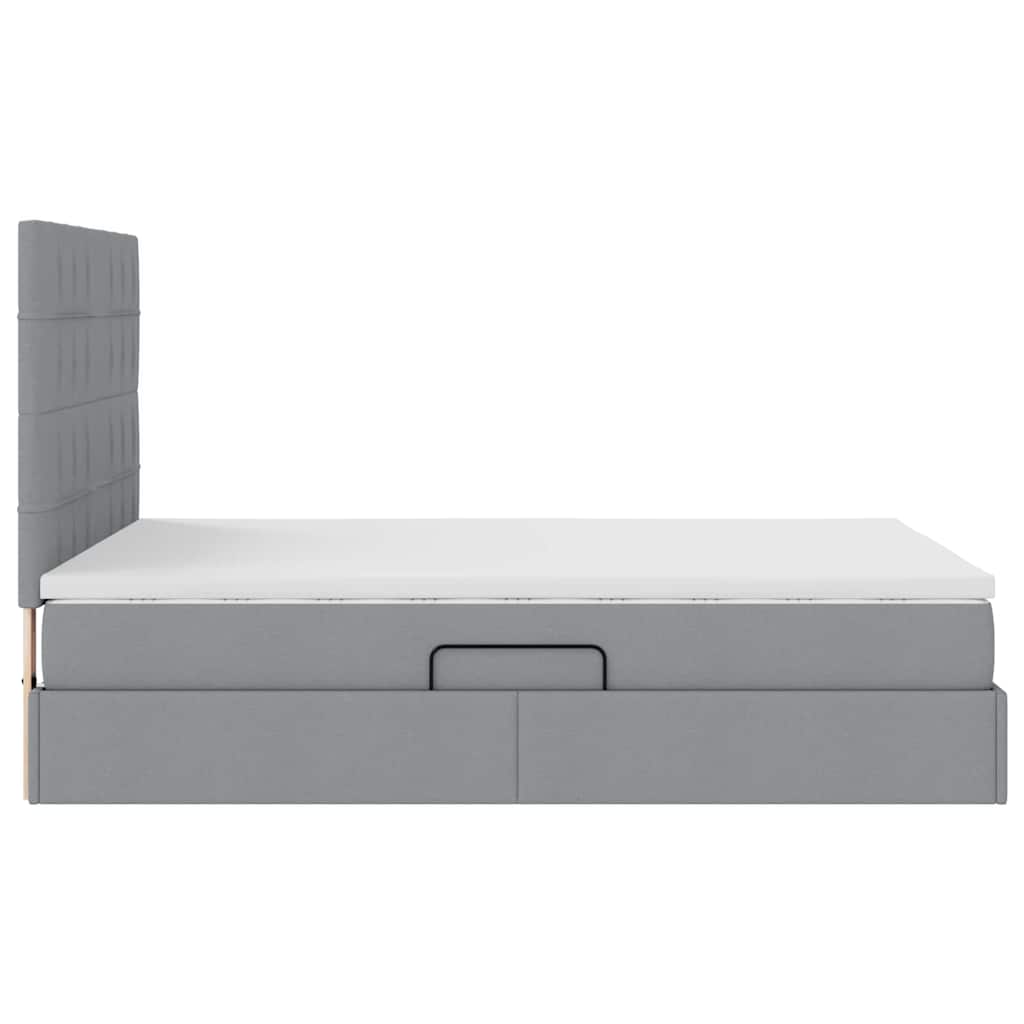 Letto con contenitore e materasso Grigio chiaro 140 x 200 cm | homemem39