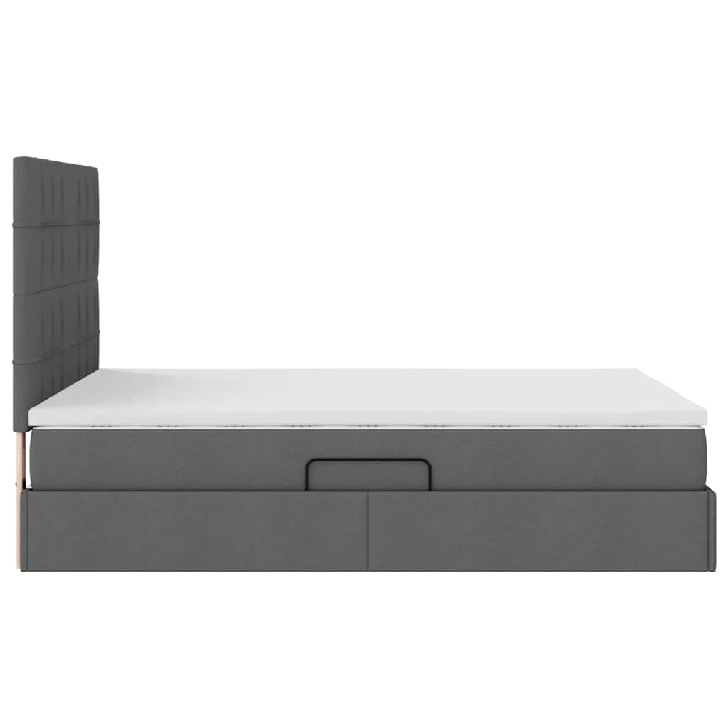 Letto con contenitore e materasso Grigio scuro 140 x 200 cm | homemem39