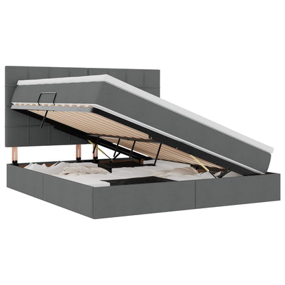 Letto con contenitore e materasso Grigio scuro 160 x 200 cm | homemem39