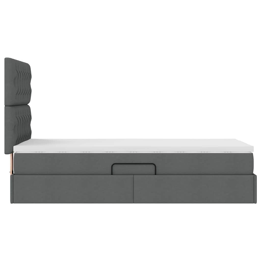 Letto con contenitore e materasso Grigio scuro 90 x 190 cm | homemem39
