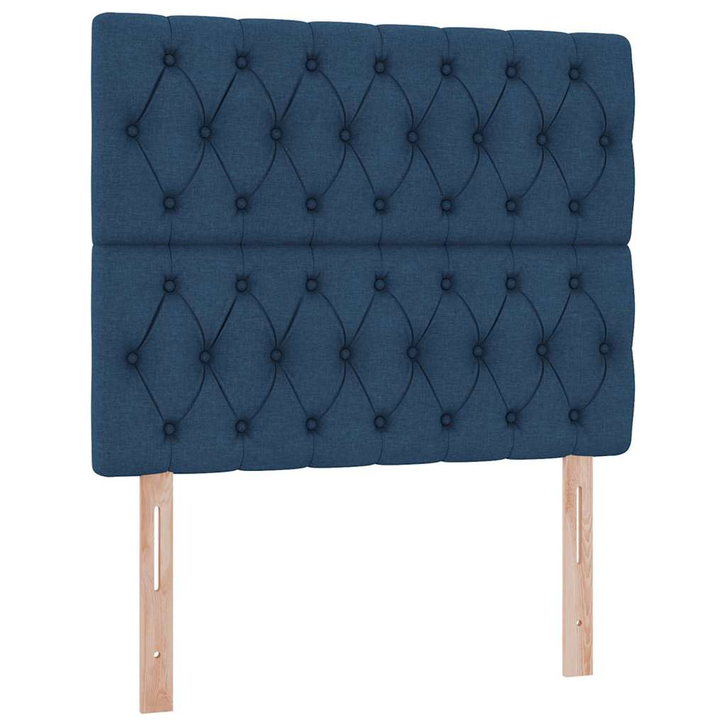 Letto con contenitore e materasso Blu 120 x 190 cm Tessuto | homemem39