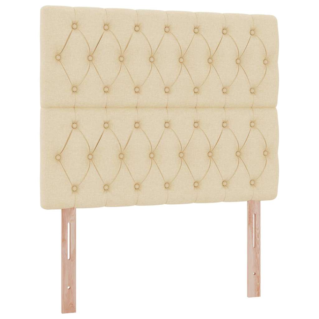 Letto con contenitore e materasso Crema 120 x 200 cm Poliestere