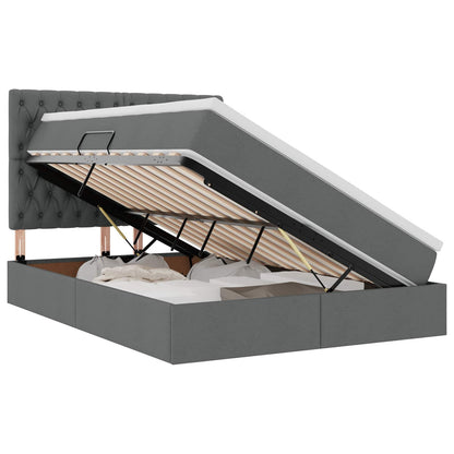 Letto con contenitore e materasso Grigio scuro 140 x 190 cm | homemem39