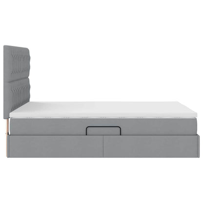 Letto con contenitore e materasso Grigio chiaro 140 x 200 cm | homemem39