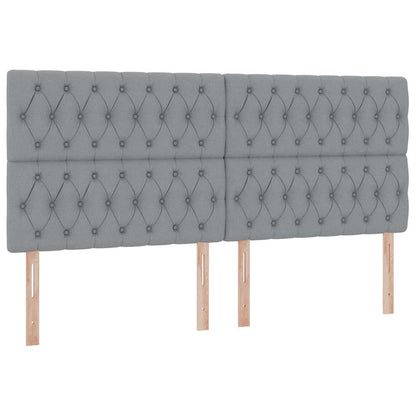 Letto con contenitore e materasso Grigio chiaro 200 x 200 cm | homemem39