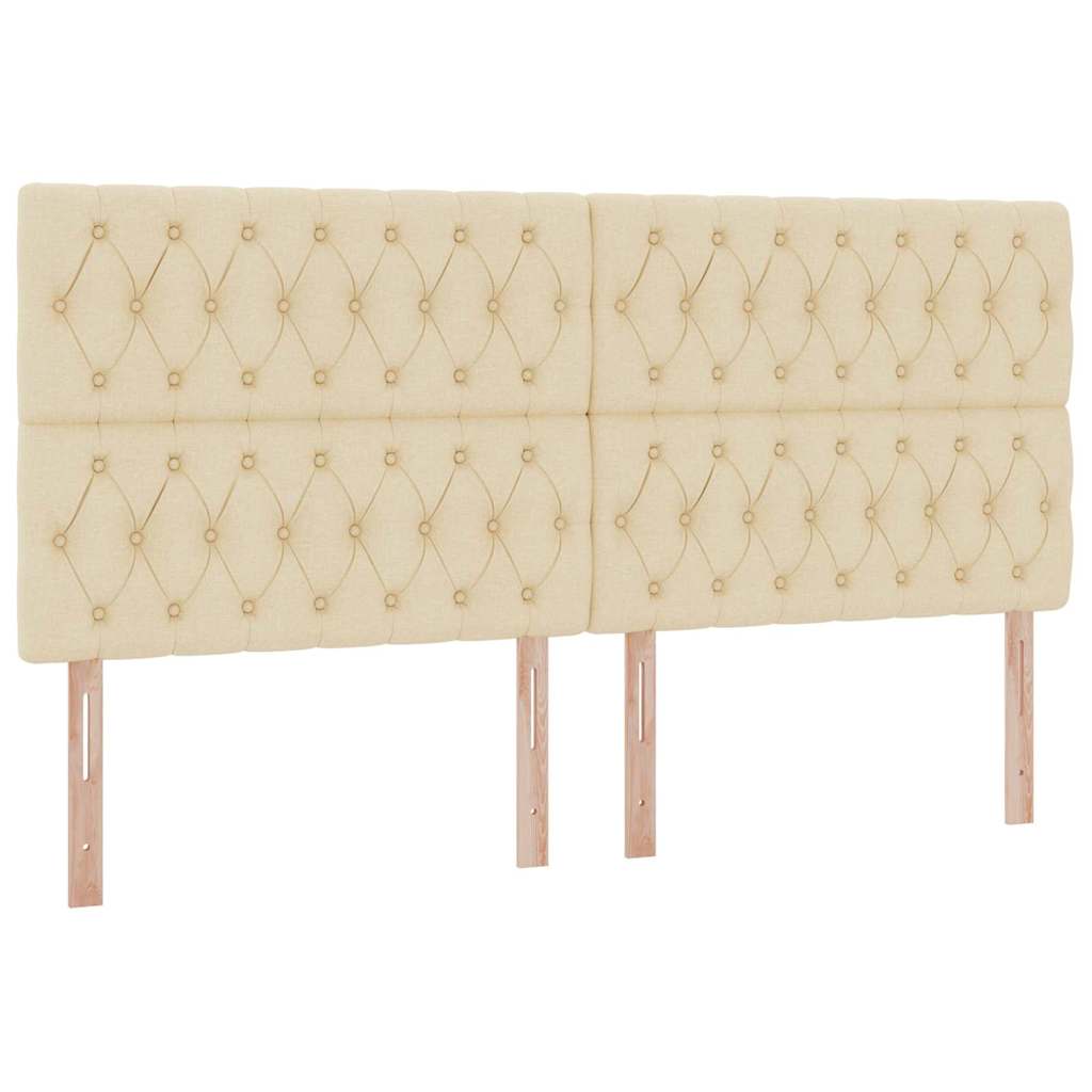 Letto con contenitore e materasso Crema 200 x 200 cm Tessuto | homemem39