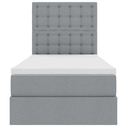 Letto con contenitore e materasso Grigio chiaro 90 x 190 cm | homemem39