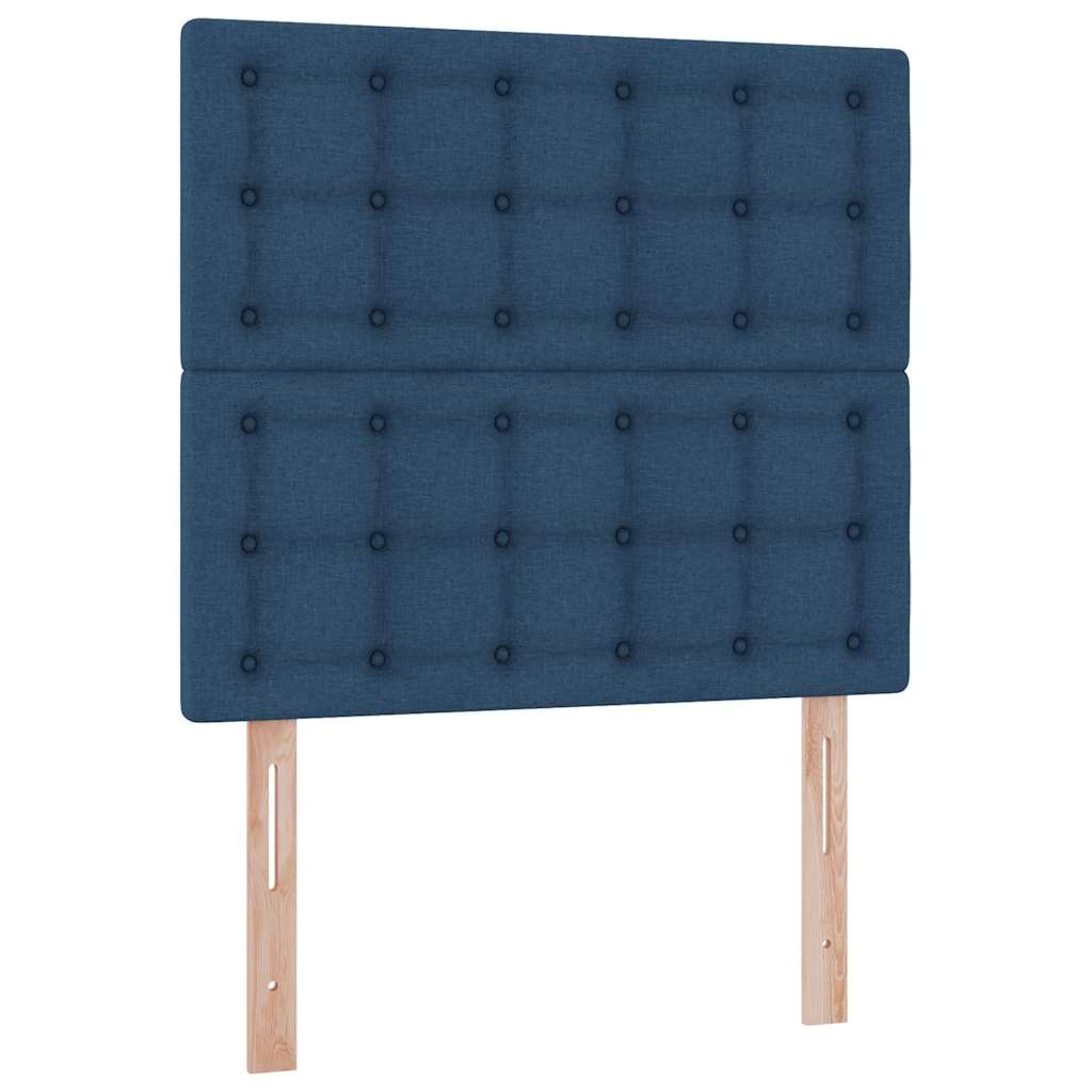 Letto con contenitore e materasso Blu 90 x 190 cm Tessuto | homemem39