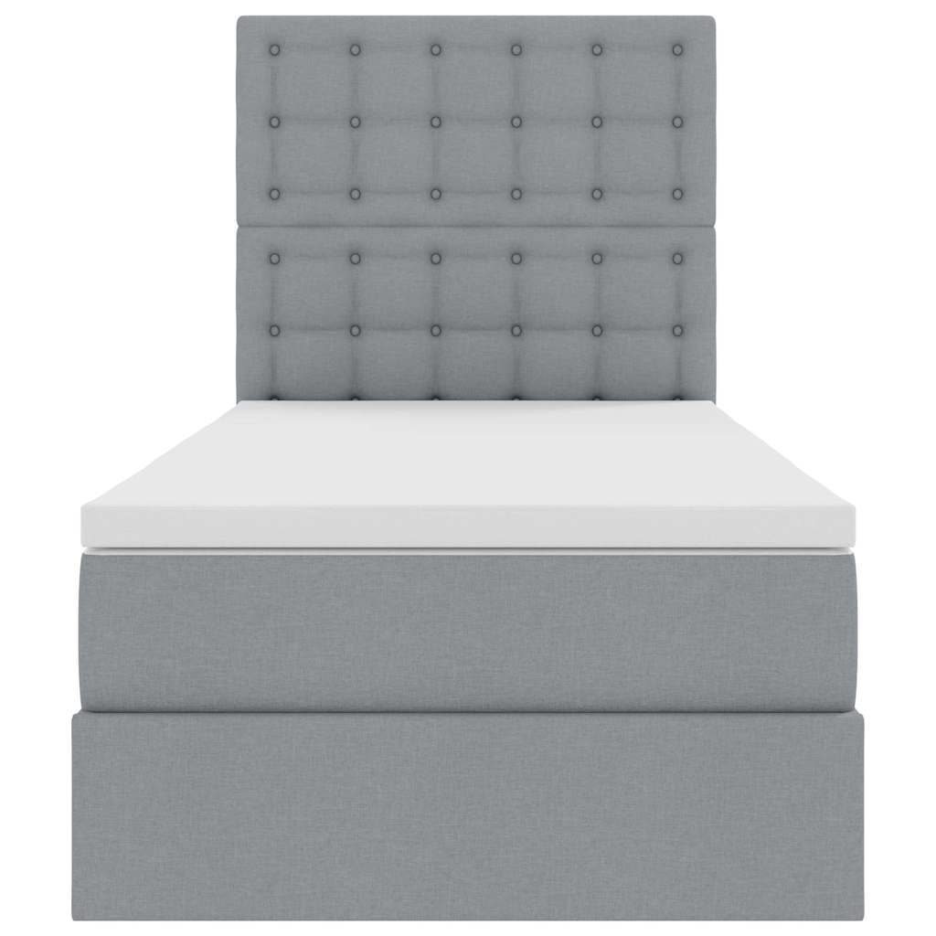Letto con contenitore e materasso Grigio chiaro 90 x 200 cm | homemem39