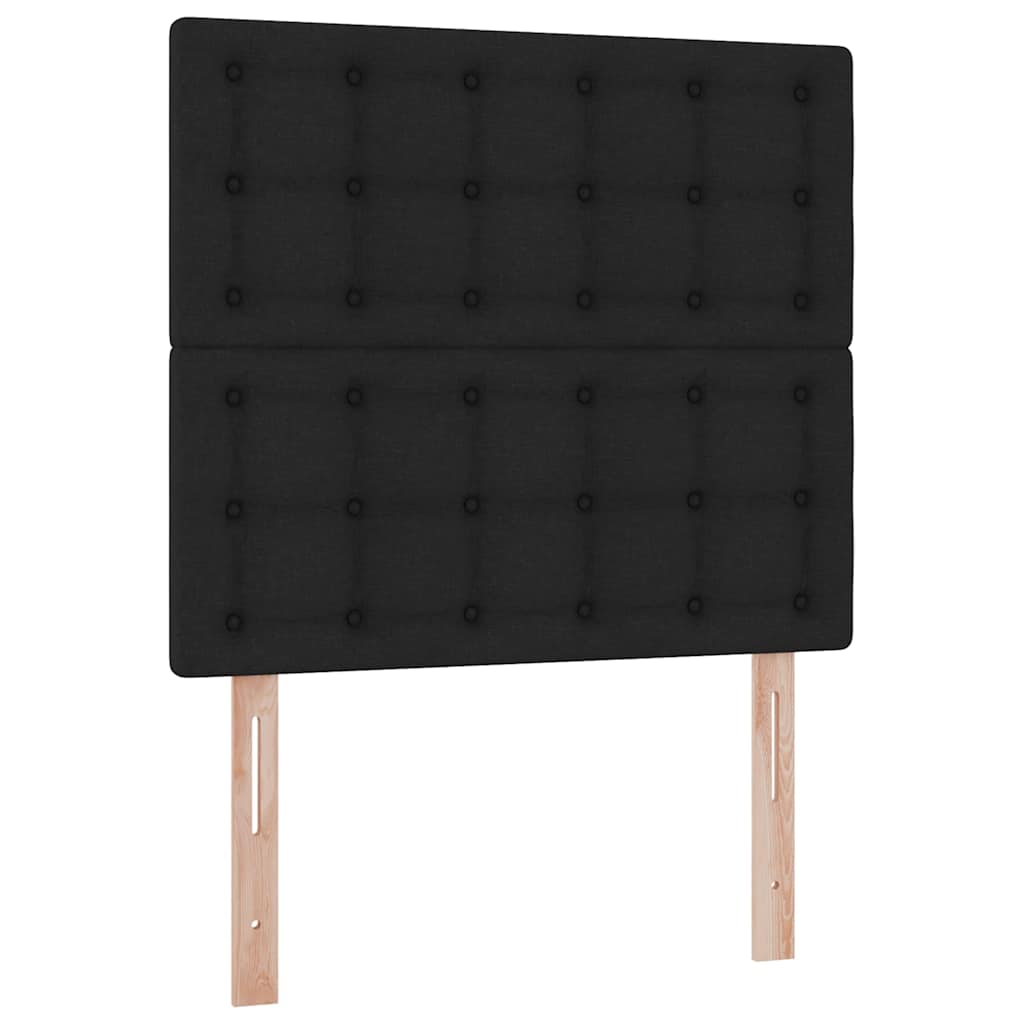 Letto con contenitore e materasso Nero 90 x 200 cm Tessuto | homemem39