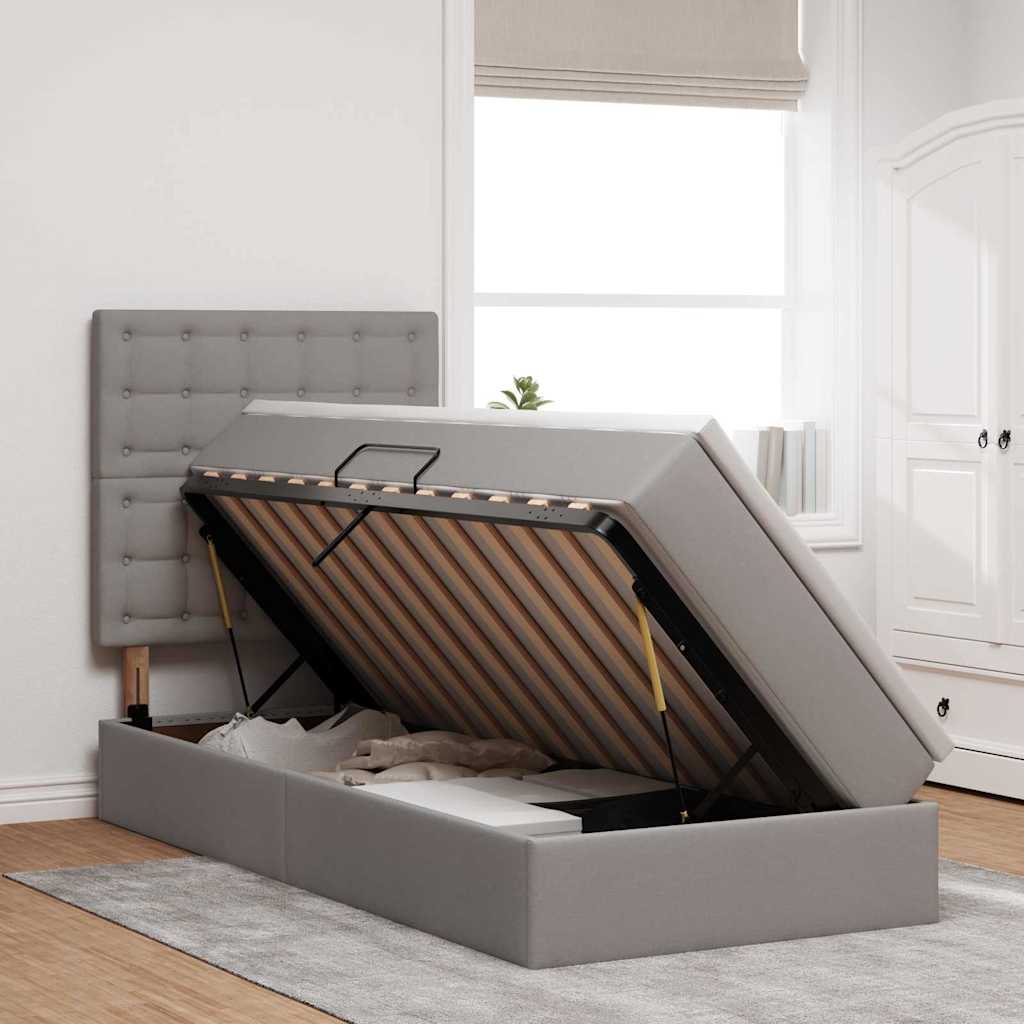 Letto con contenitore e materasso Talpa 100 x 200 cm Tessuto | homemem39