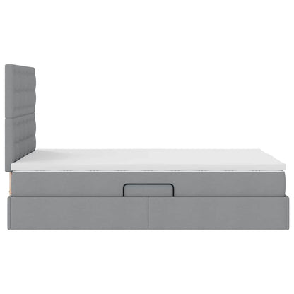 Letto con contenitore e materasso Grigio chiaro 120 x 190 cm | homemem39