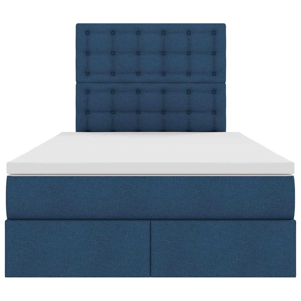 Letto con contenitore e materasso Blu 120 x 190 cm Tessuto | homemem39