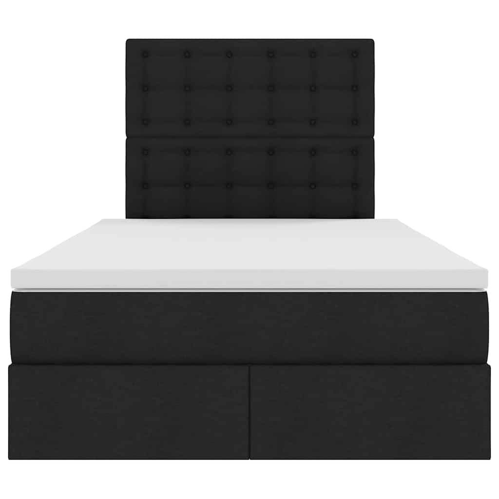 Letto con contenitore e materasso Nero 120 x 200 cm Tessuto | homemem39