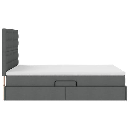Letto con contenitore e materasso Grigio scuro 140 x 200 cm | homemem39