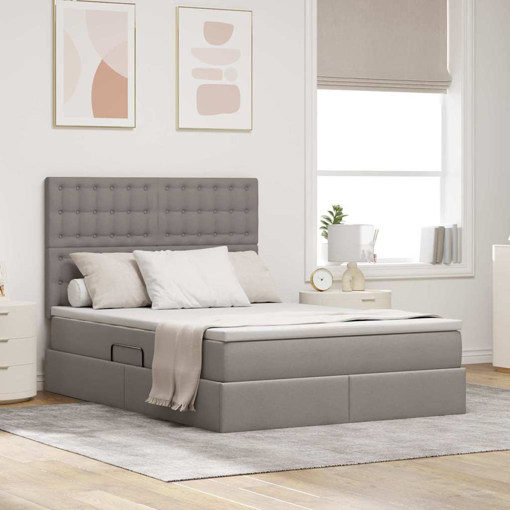 Letto con contenitore e materasso Talpa 140 x 200 cm Tessuto | homemem39