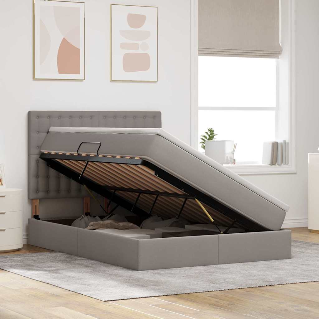 Letto con contenitore e materasso Talpa 140 x 200 cm Tessuto | homemem39