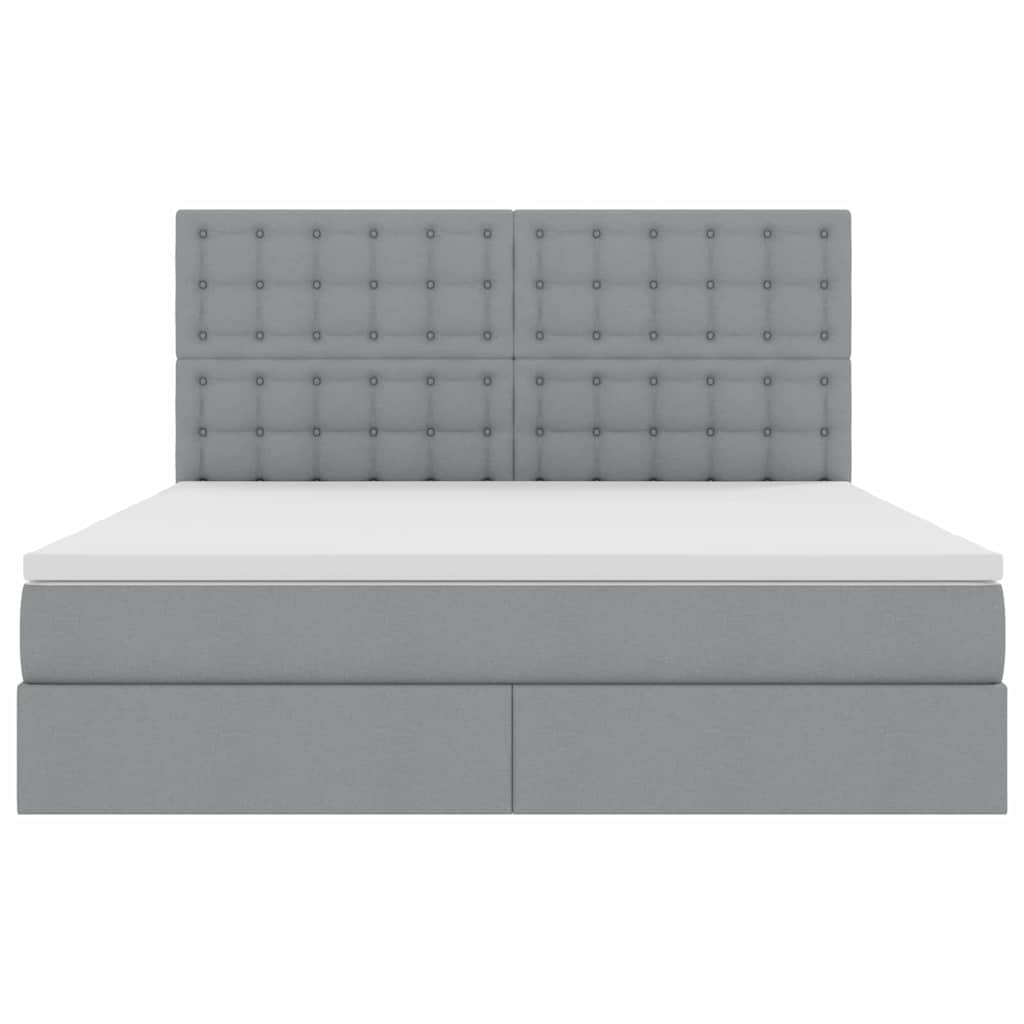 Letto con contenitore e materasso Grigio chiaro 160 x 200 cm | homemem39