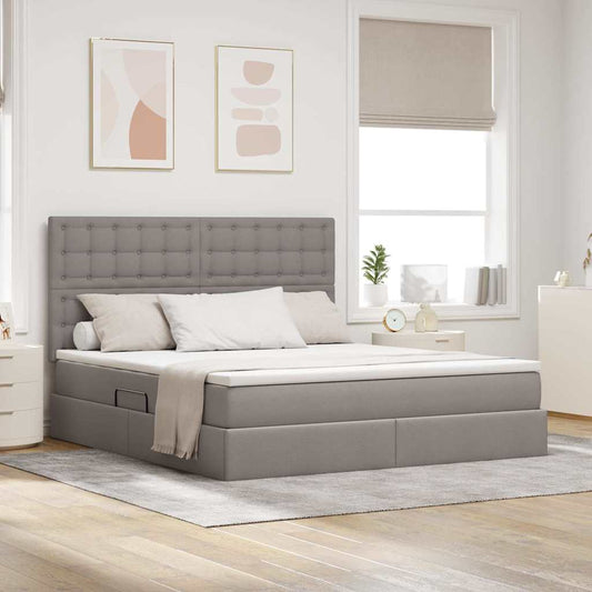Letto con contenitore e materasso Talpa 180 x 200 cm Tessuto | homemem39