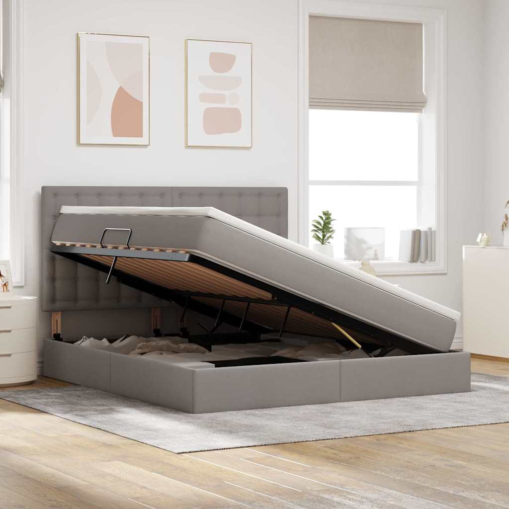 Letto con contenitore e materasso Talpa 180 x 200 cm Tessuto | homemem39