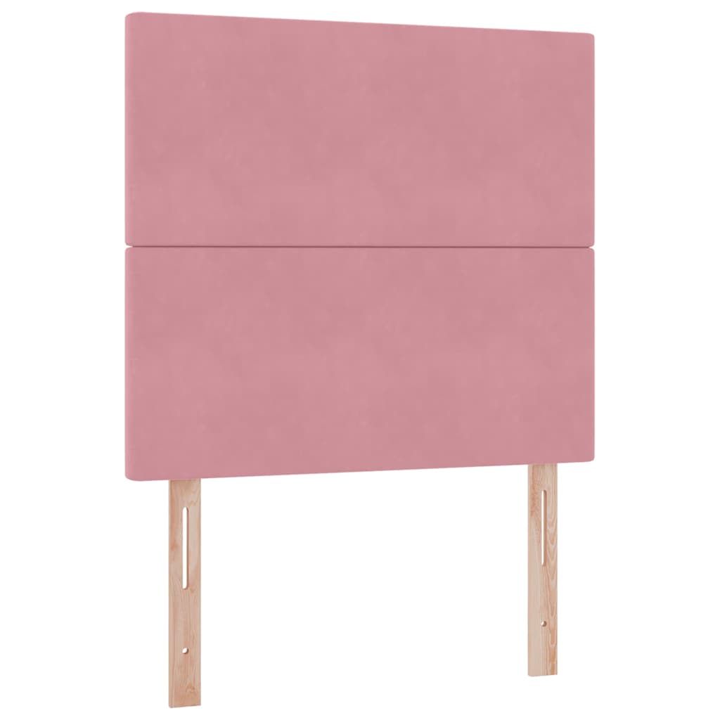 Letto con contenitore e materasso Rosa 100 x 200 cm Velluto | homemem39