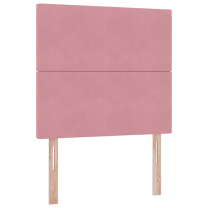 Letto con contenitore e materasso Rosa 100 x 200 cm Velluto | homemem39