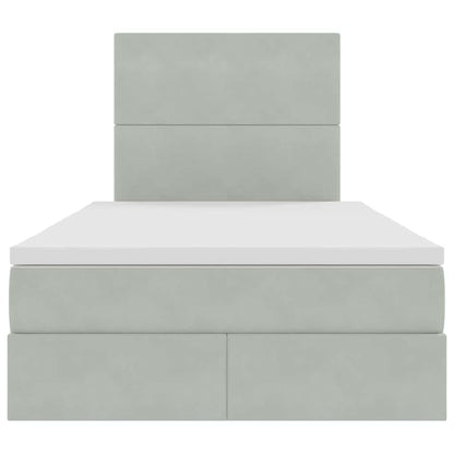 Letto con contenitore e materasso Grigio chiaro 120 x 200 cm | homemem39
