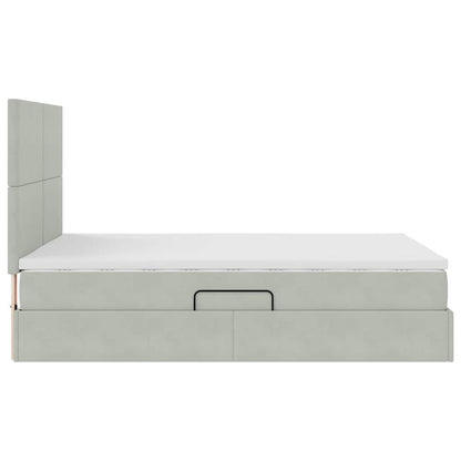 Letto con contenitore e materasso Grigio chiaro 140 x 190 cm | homemem39