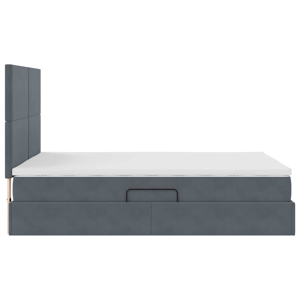 Letto con contenitore e materasso Grigio scuro 140 x 200 cm | homemem39