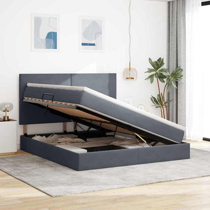 Letto con contenitore e materasso Grigio scuro 160 x 200 cm | homemem39