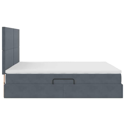 Letto con contenitore e materasso Grigio scuro 180 x 200 cm | homemem39