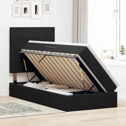 Letto con contenitore e materasso Nero 90 x 190 cm Velluto | homemem39