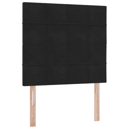 Letto con contenitore e materasso Nero 90 x 190 cm Velluto | homemem39