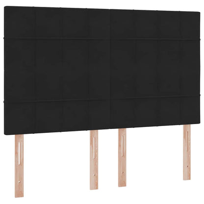 Letto con contenitore e materasso Nero 140 x 200 cm Velluto | homemem39